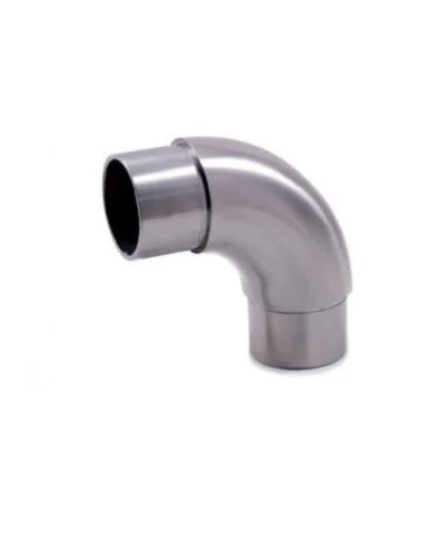 Codo redondo ángulo 90º de acero inoxidable E450 conector para tubo de Ø42,4mm