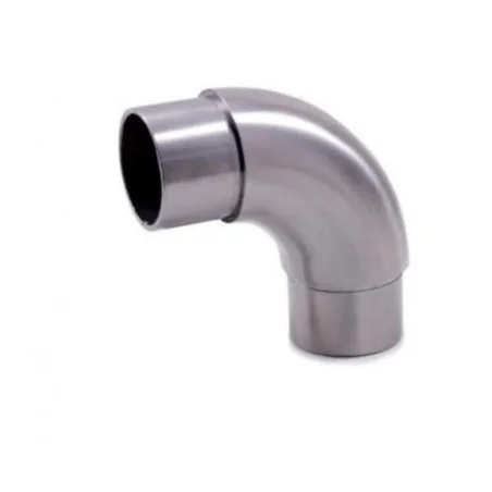 Codo redondo ángulo 90º de acero inoxidable E450 conector para tubo de Ø42,4mm