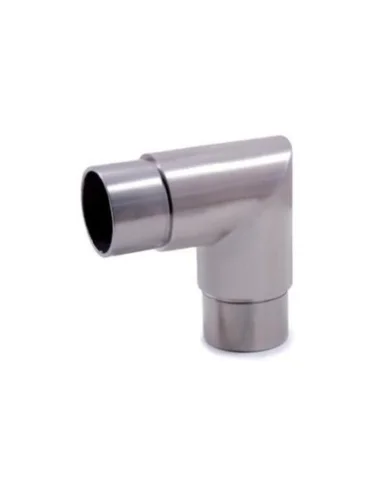 Codo ángulo 90º de acero inoxidable E451 conector para tubo de Ø42,4mm