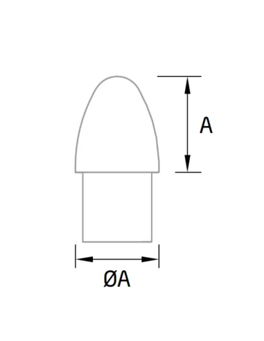 Plano Tapa final para barrote redondo 12mm