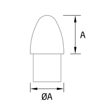 Plano Tapa final para barrote redondo 12mm