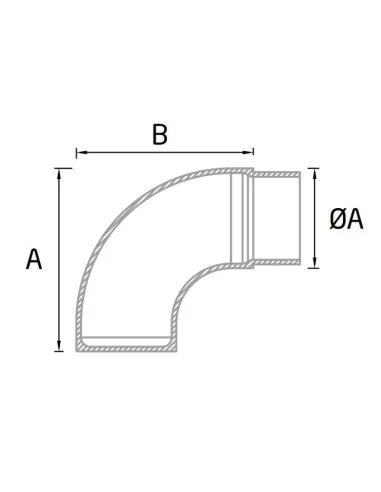 Plano Tapa final para pasamanos de acero inoxidable redondo