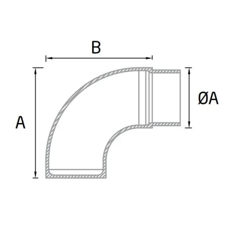 Plano Tapa final para pasamanos de acero inoxidable redondo