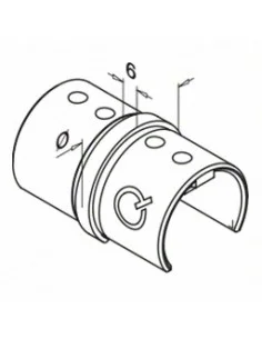 Conector de barra cuadrada perfil U tramos rectos 6790 2