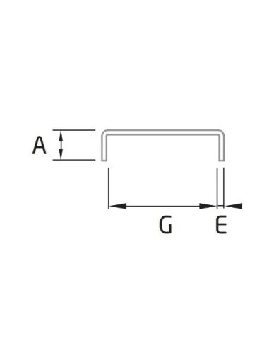Plano de Pasamanos de acero inoxidable SV-1260 pulido o satinado de 2500mm