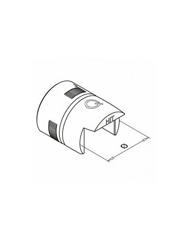 Conector de tubo redondo perfil U tramos rectos 6790