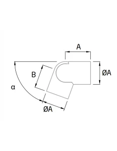 Codo de unión ajustable en acero inoxidable AISI-316 para madera SA-413 2