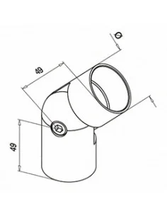 Conector pasamanos de madera Mod 0308 AISI 304 | Unión segura y estética | Barmet.es 2