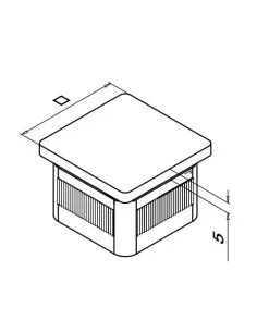 Terminal Mod 5728 para tubo de 40x40mm 2