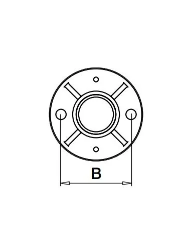 Plano Poste de barandilla 912 de acero inoxidable