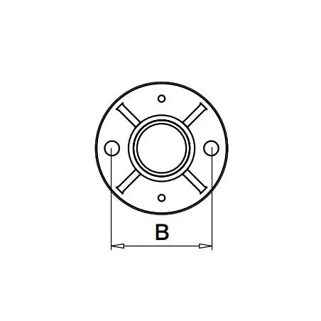 Plano Poste de barandilla 912 de acero inoxidable