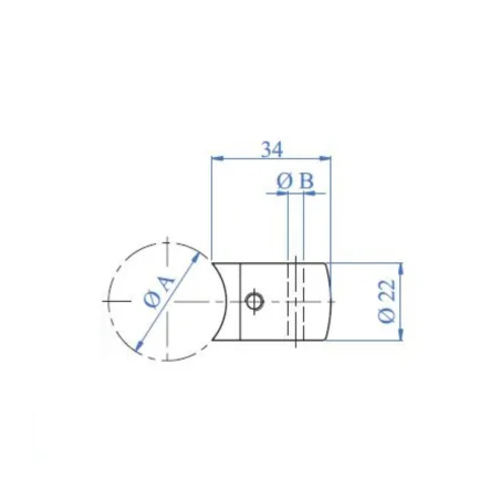 Plano de Soporte intermedio para cable ESF041