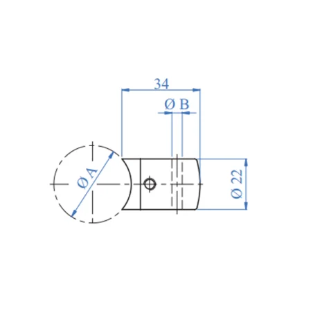 Soporte para cable inicio y final EST041DX