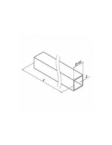 Tubo cuadrado 4925/4900 Square line 40x40 Satinado