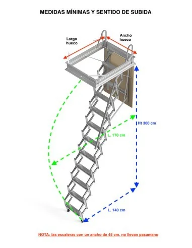Escalera plegable escamoteable Flexa