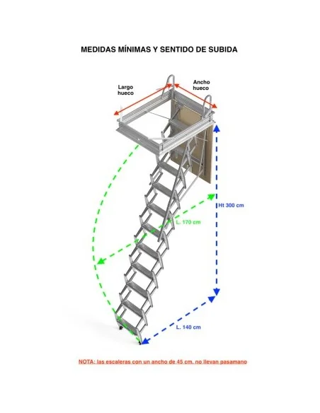 Escalera plegable escamoteable Flexa