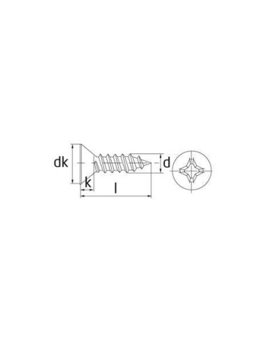 Plano Tornillo DIN-7982