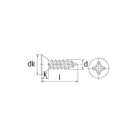 Plano Tornillo DIN-7982