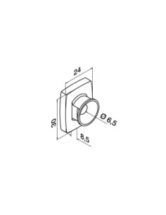 Adapatador de acero inoxidable para pinzas de vidrio mod 2900/5500 2