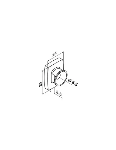 Adapatador de acero inoxidable para pinzas de vidrio mod 2900/5500