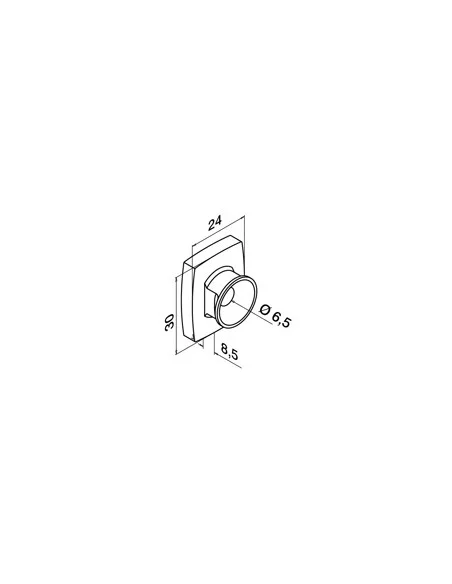Adapatador de acero inoxidable para pinzas de vidrio mod 2900/5500