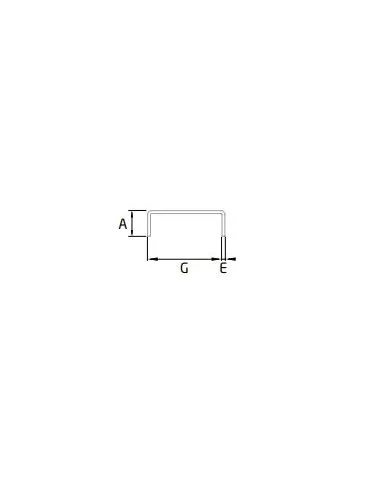 Plano Pasamanos de acero inoxidable SV-1255 satinado de 2500mm Comenza