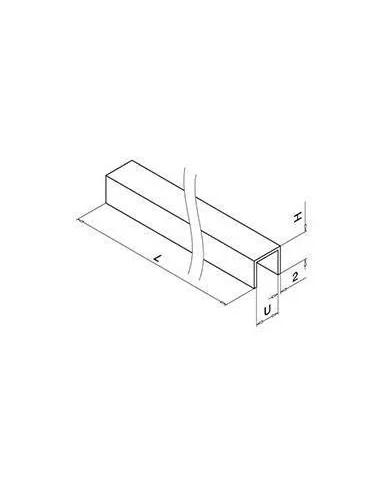 Medidas Perfil en U 6944 / 6945 para vidrio de aluminio