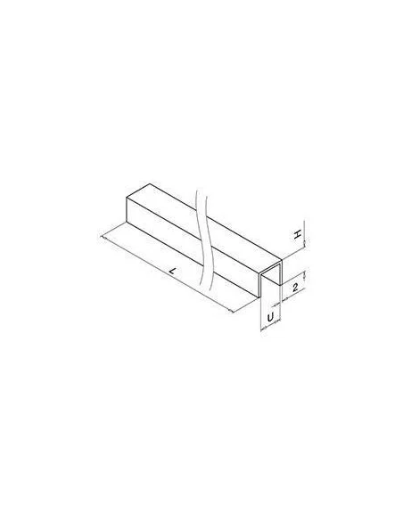 Medidas Perfil en U 6944 / 6945 para vidrio de aluminio