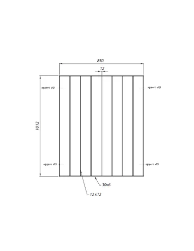 Panel grande modelo simple - Arteferro