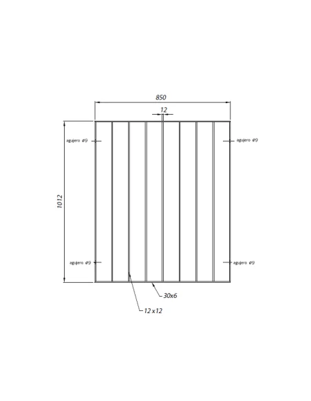 Panel grande modelo simple - Arteferro