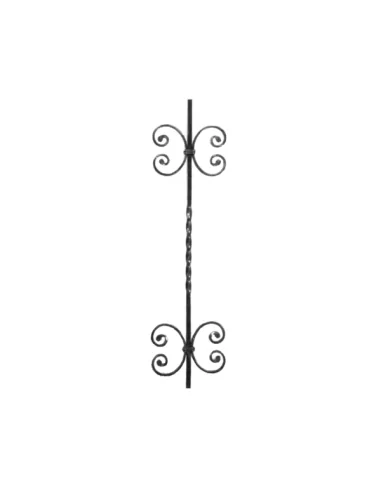 Barrote modelo doble rizo con 2 ces - Arteferro