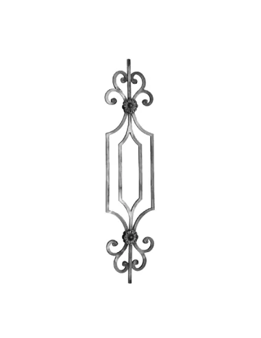 Barrote modelo rectangular con flor - Arteferro