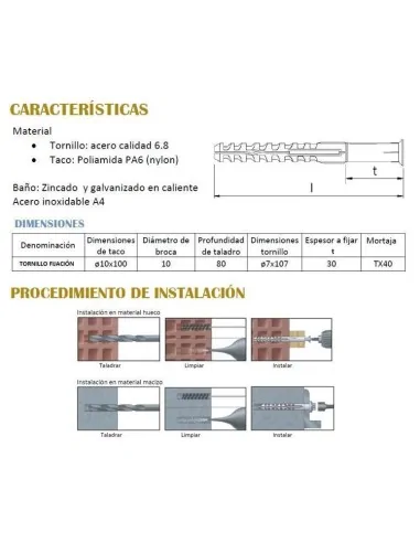 Tornillo fijación postes - Arteferro