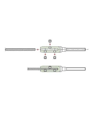 Terminal tensor para cable - Arteferro