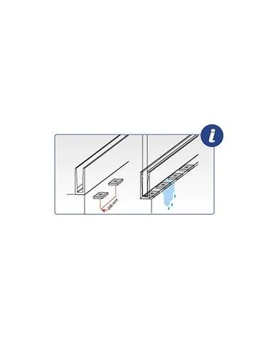 Vierteaguas para perfil Glass U Atenea - Arteferro