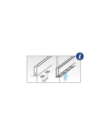 Vierteaguas para perfil Glass U Atenea - Arteferro