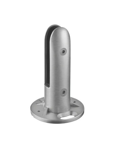 Pinza para vidrio para suelo, MOD 61, 316, satinado | Q-Railing | Barm