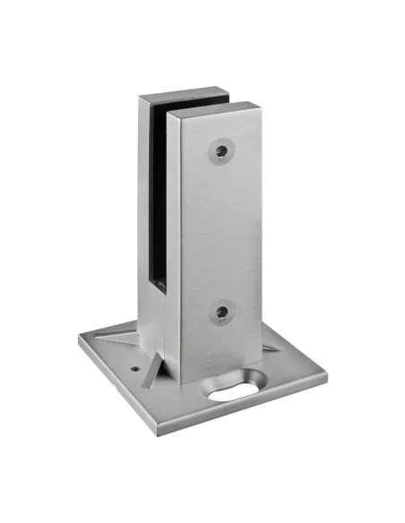 Pinza para vidrio para suelo, MOD 62, 316, satinado | Q-Railing | Barm