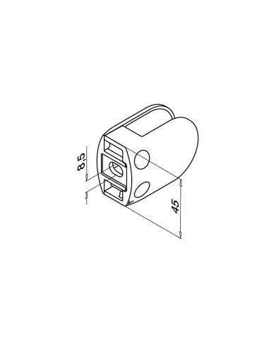 Pinza vidrio MOD 2800 zamak | Q-Railing | Barmet