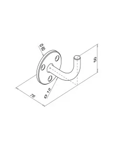 Soporte pasamanos Q-line MOD 0113 | Q-Railing | Barmet 2