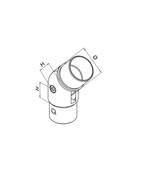 Codo ajustable ±90° MOD 0302 inox | Q-Railing | Barmet