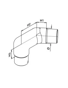 Conector ajustable 0-70° MOD 0317 inox | Q-Railing | Barmet 2
