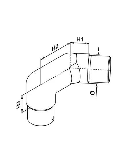 Conector ajustable 0-70° MOD 0317 inox | Q-Railing | Barmet