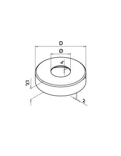 Embellecedor roseta soldable MOD 3502 | Q-Railing | Barmet 2