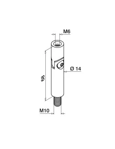 Vástago ajustable soporte barandilla 14mm MOD 0812 | Q-Railing | Barmet 2