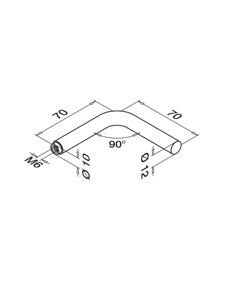Vástago soporte barandilla pared 90 grados MOD 0813 | Q-Railing | Barmet