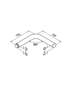 Vástago soporte barandilla 90 grados 12mm MOD 0815 | Q-Railing | Barmet 2