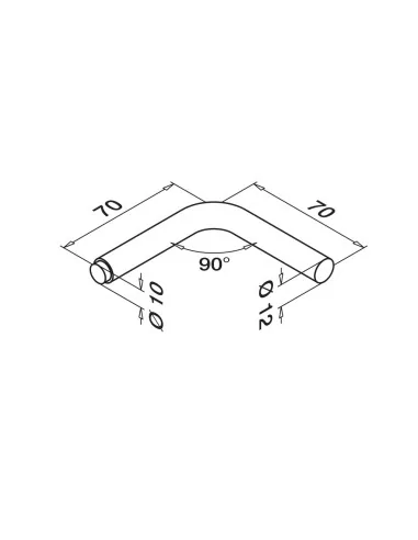 Vástago soporte barandilla 90 grados 12mm MOD 0815 | Q-Railing | Barmet