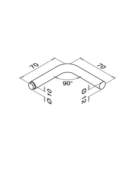 Vástago soporte barandilla 90 grados 12mm MOD 0815 | Q-Railing | Barmet