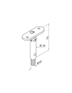 Soporte ajustable pasamanos MOD 0818 304 M10 | Q-Railing | Barmet 2